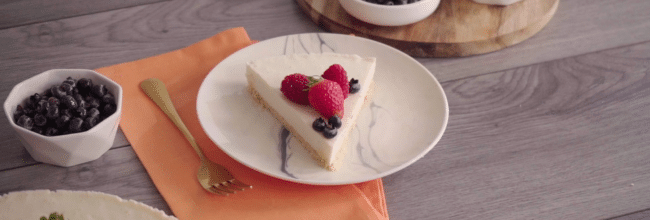 CHEESECAKE DE FRUTOS ROJOS SIN HORNEAR