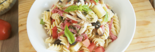 ensalada con pasta italiana