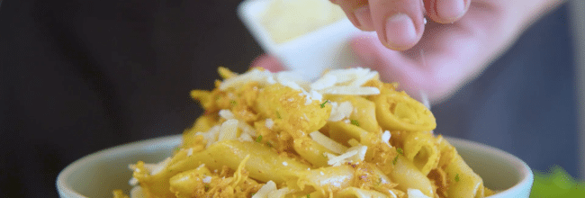 pasta con pollo a la parmesana