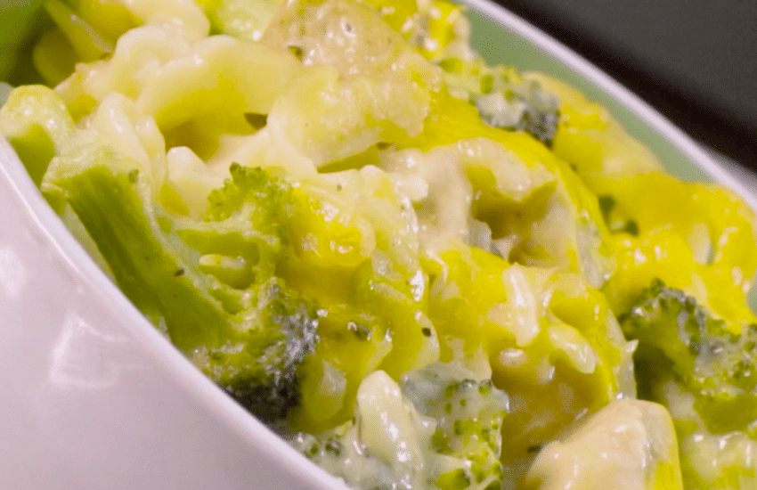Pollo con brócoli en crema de queso-IG