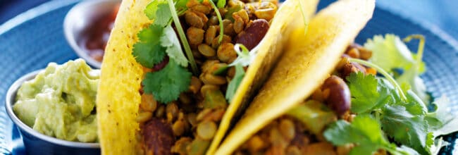 tacos de picadillo de lentejas