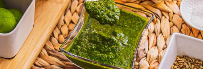 salsa de chimichurri verde