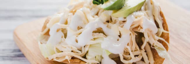 tostadas de pollo estilo siberianas