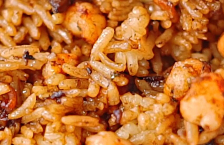 arroz frito con mariscos