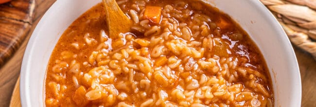 sopita de letras con verduras