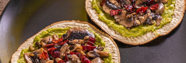 tostadas de champiñones al ajillo