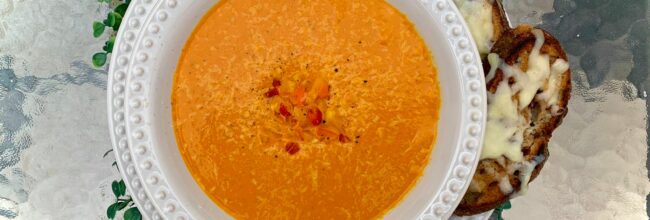 crema de pimientos y tomate