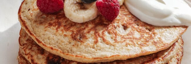 hot cakes de plátano con avena