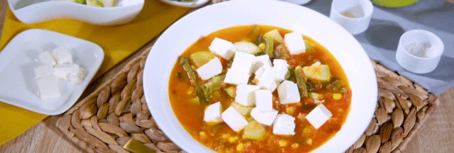 sopa de calabacitas con queso