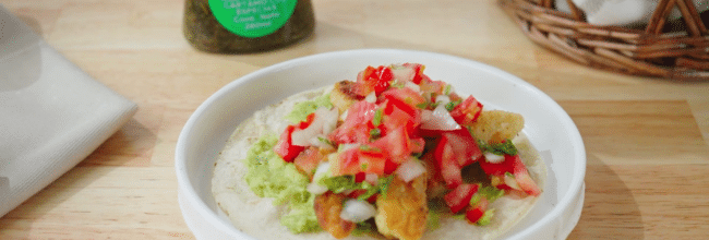 tacos de chicharrón de pescado