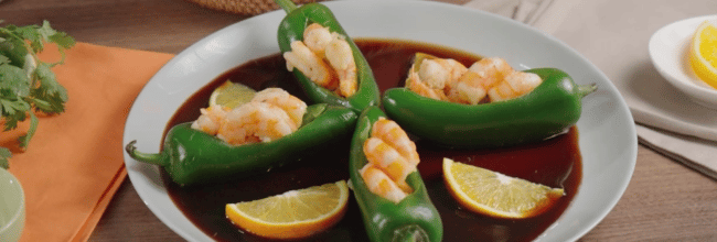 jalapeños con camarón ahogados