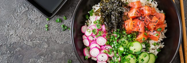 poke bowl de salmón