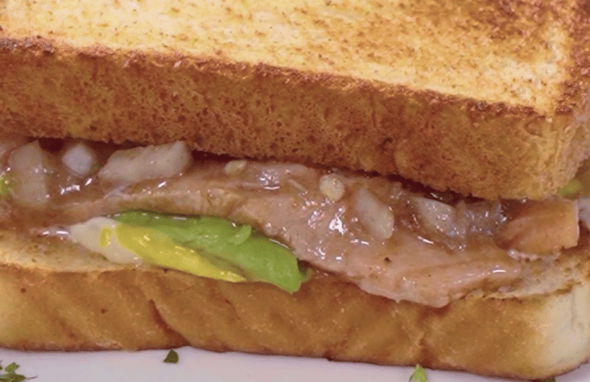 sándwich de salmón