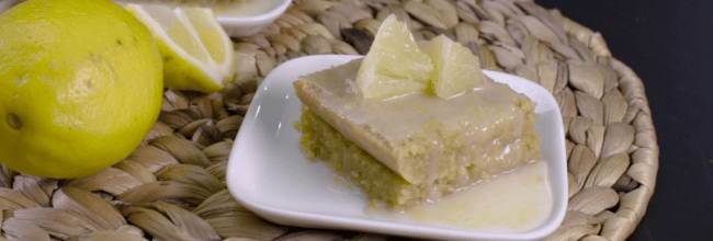 Brownies de avena con limón