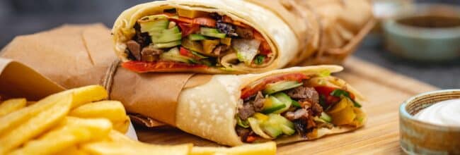 Wrap de carne asada