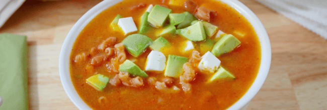 sopa de coditos con frijol