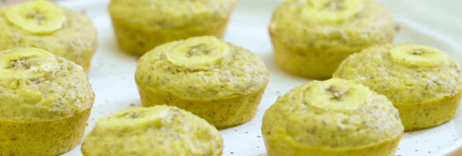 Pastelito de plátano con chía y quinoa