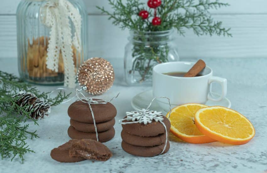 Galletas navideñas de chocolate