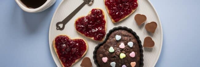 Brownies de corazón