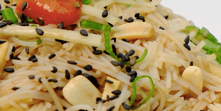 Noodles con cúrcuma