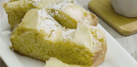 Pan de manzana y queso crema