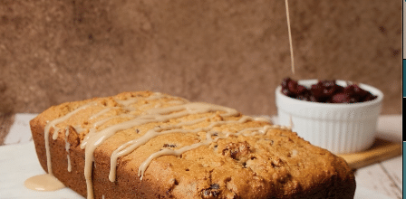 Pan de naranja con arándanos