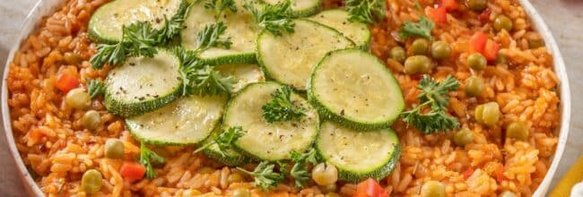 Arroz rojo con calabazas