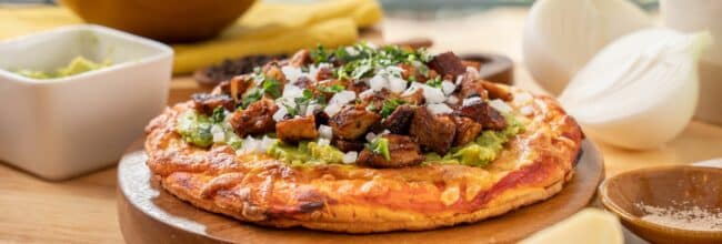 Pizza de carne adobada