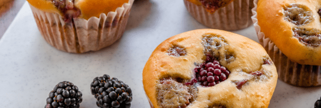 Muffins de blueberries con limón