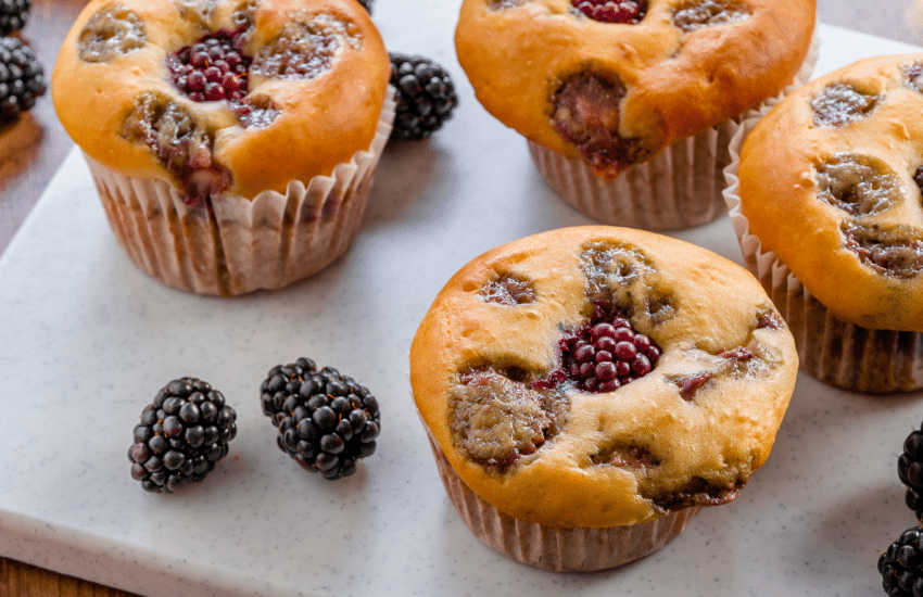 Muffins de blueberries con limón