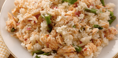 Arroz con salmón