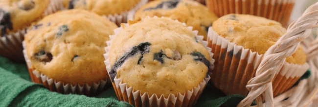 Cupcakes de avena con blueberries