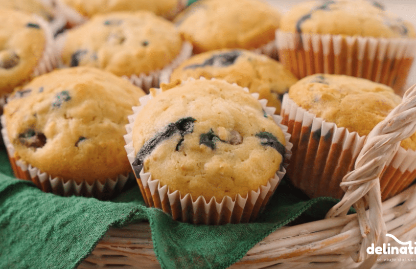 Cupcakes de avena con blueberries