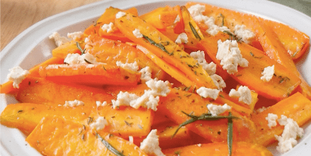 Zanahorias horneadas con miel y queso feta