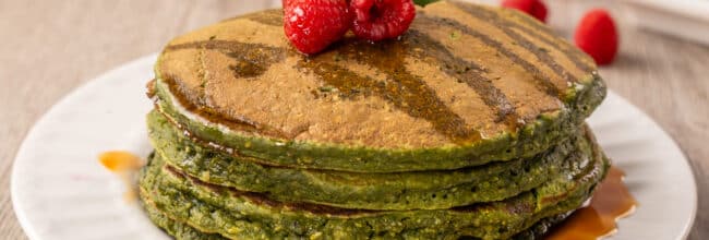 Pancakes de espinaca y matcha-1