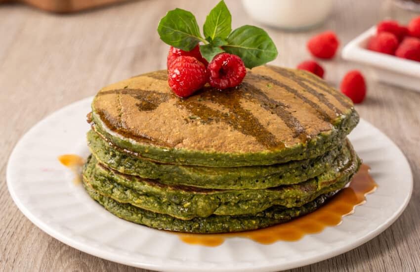 Pancakes de espinaca y matcha-1